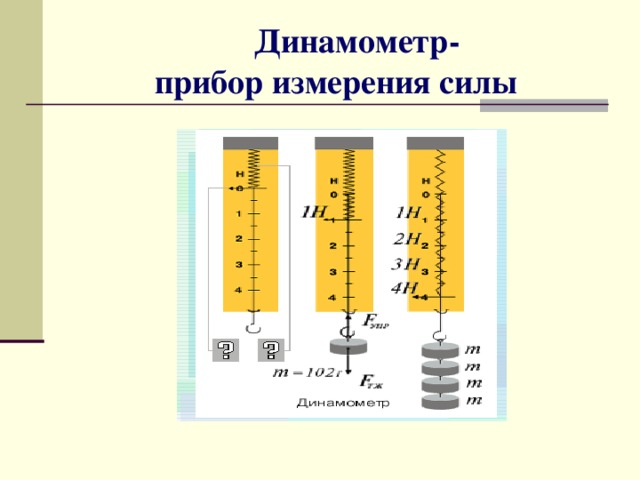  Динамометр-  прибор измерения силы 