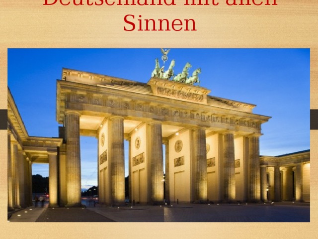 Deutschland mit allen Sinnen 