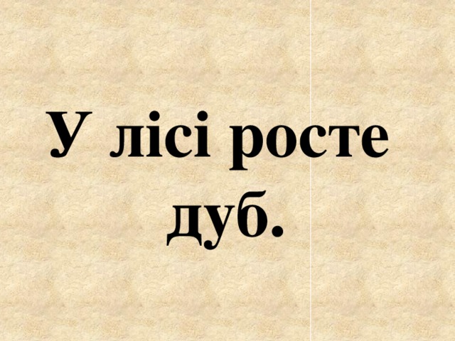 У лісі росте дуб. 