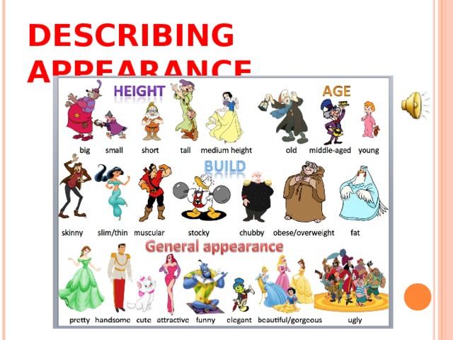 DESCRIBING APPEARANCE 