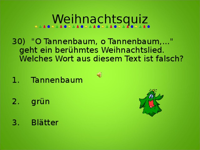 Weihnachtsquiz 30)  