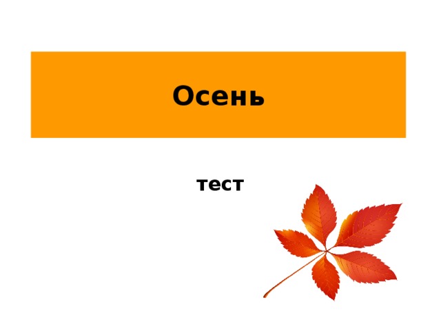 Осень тест 