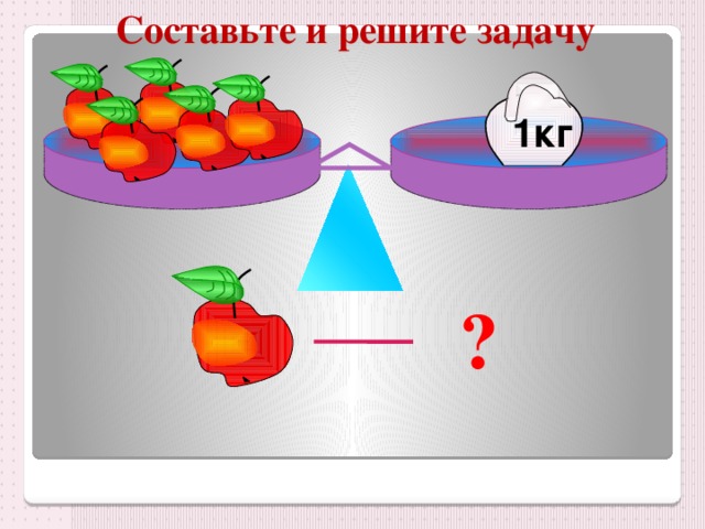 Составьте и решите задачу 1кг ? 