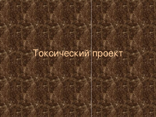 Токсический проект 