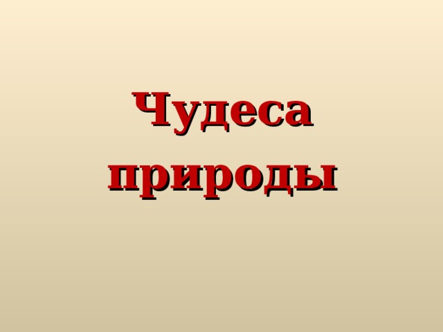 Чудеса природы
