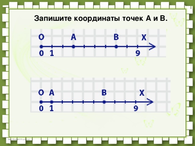  Запишите координаты точек А и В. 