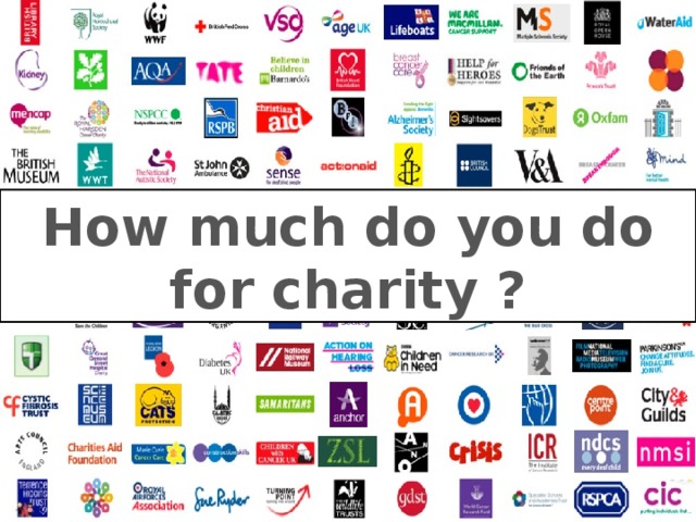 How much do you do for charity ? 