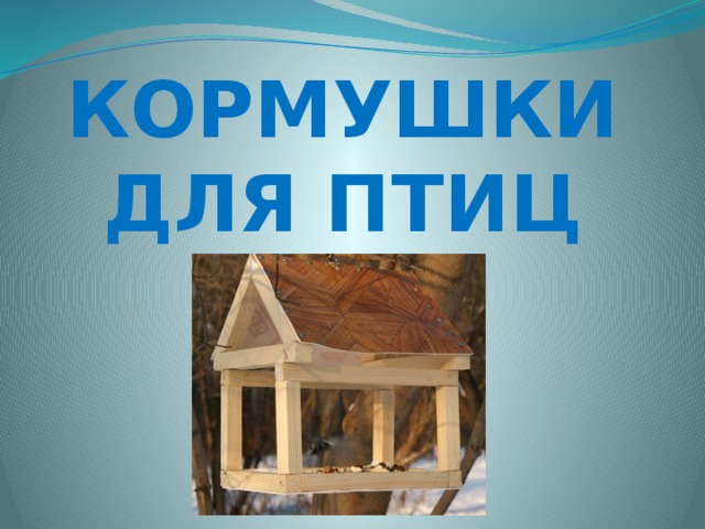 КОРМУШКИ ДЛЯ ПТИЦ 