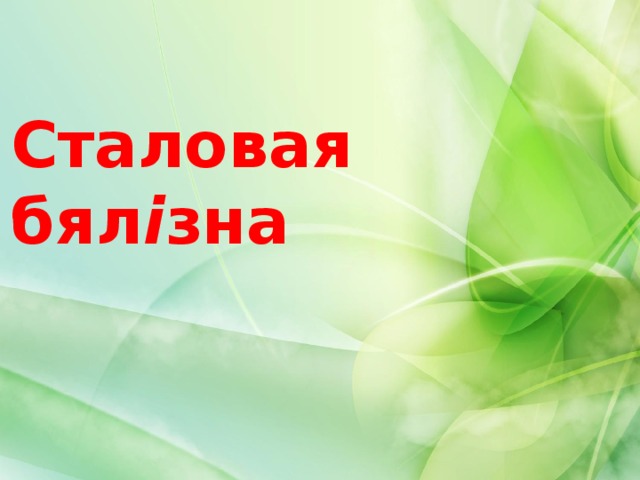 Сталовая бял і зна