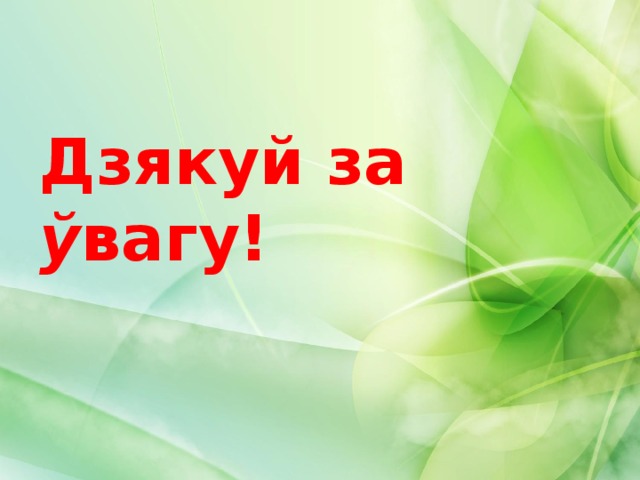 Дзякуй за ў вагу!