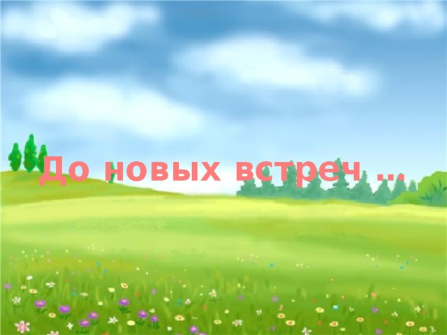 До новых встреч …  