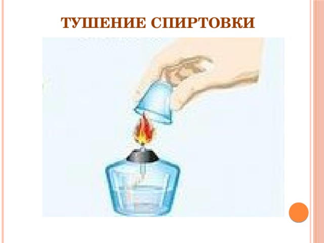 Тушение спиртовки 