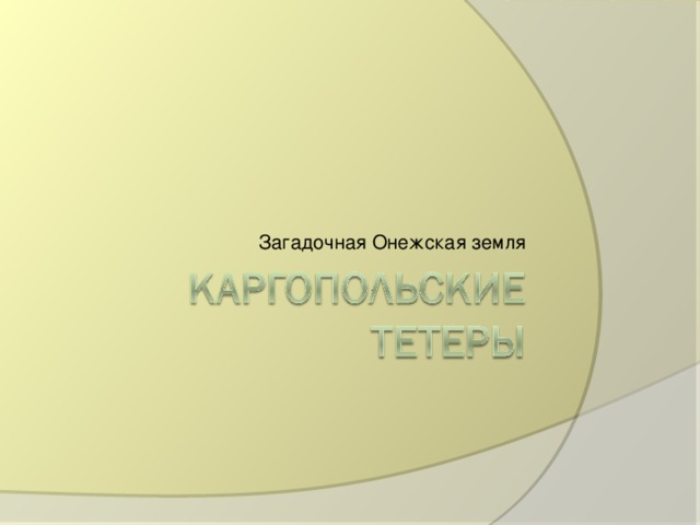 Загадочная Онежская земля 