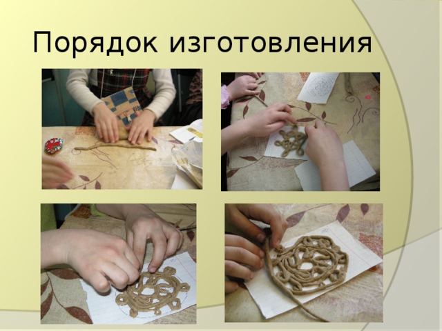 Порядок изготовления 