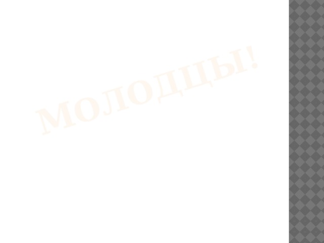 М олодцы! 
