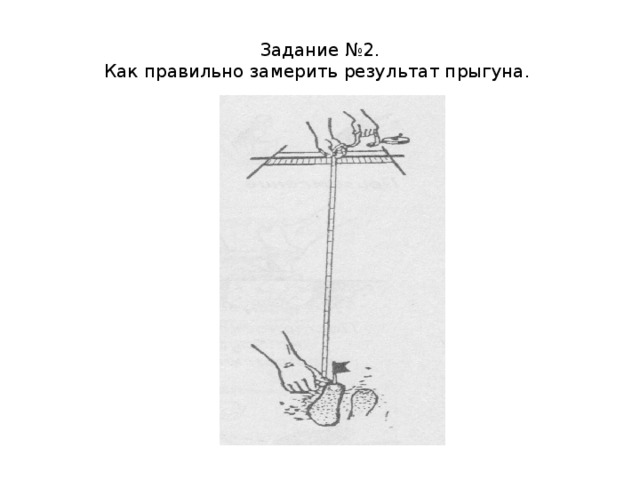 Задание №2.  Как правильно замерить результат прыгуна. 