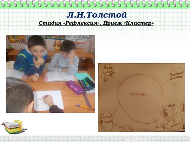  Л.Н.Толстой   Стадия «Рефлексия». Прием «Кластер» 