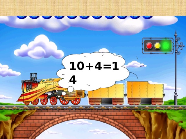 10+4=14 