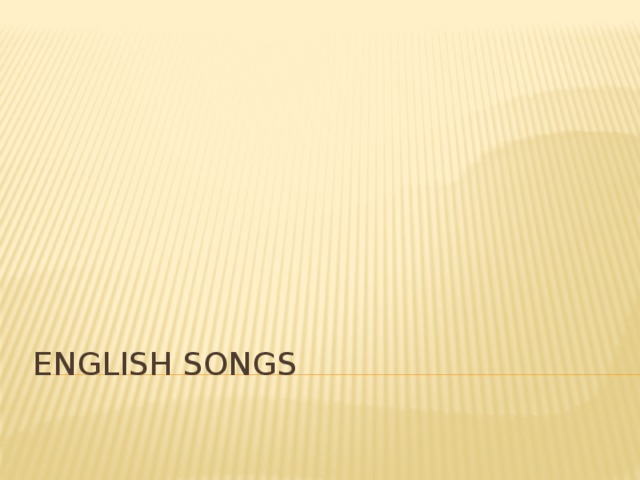 English songs 