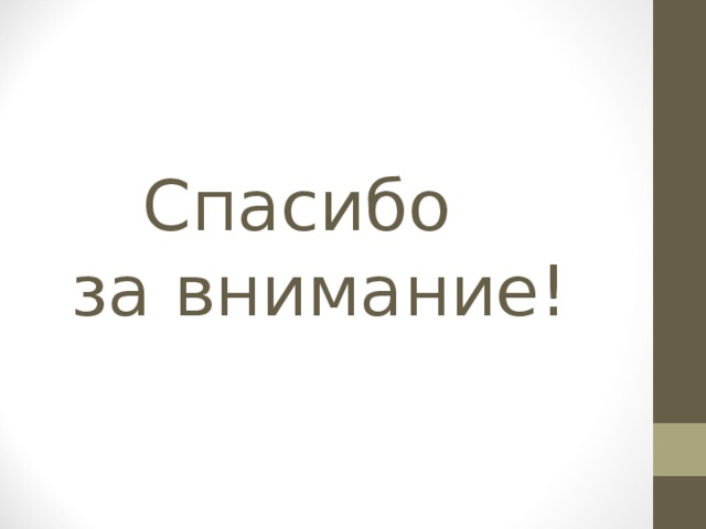 Спасибо  за внимание! 