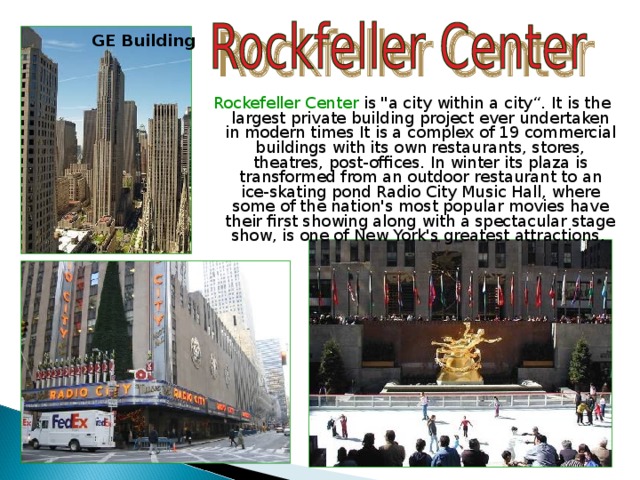 GE Building Rockefeller Center is 