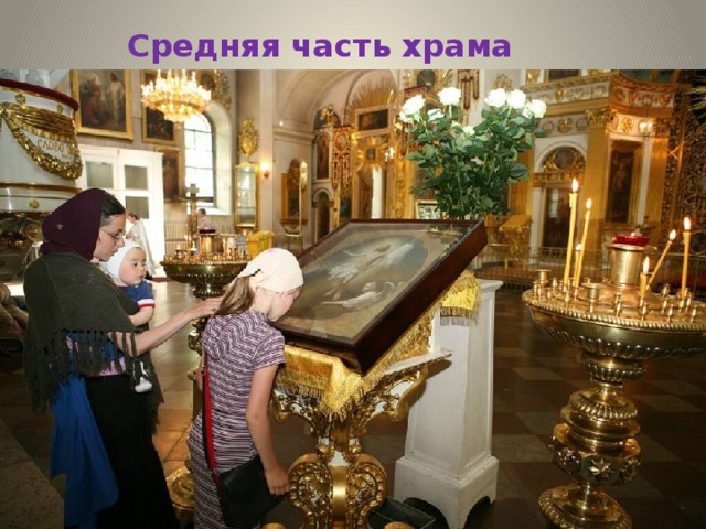 Средняя часть храма 