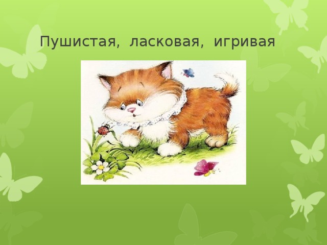 Пушистая, ласковая, игривая 