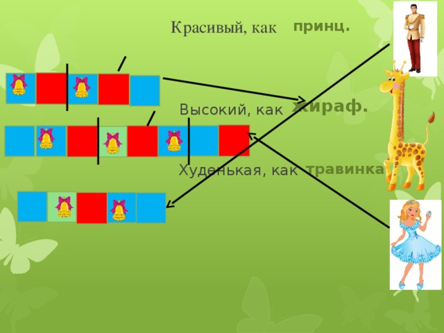 принц. Красивый, как жираф. Высокий, как Худенькая, как травинка. 