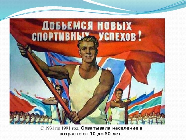 С 1931 по 1991 год. Охватывала население в возрасте от 10 до 60 лет. 