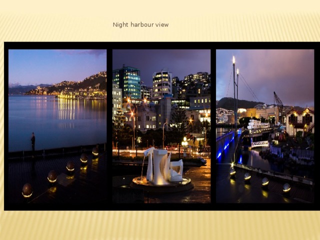 Night harbour view 