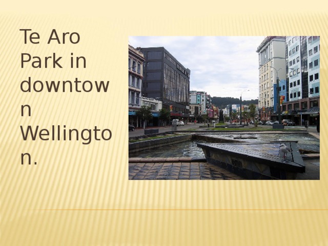Te Aro Park in downtown Wellington. 