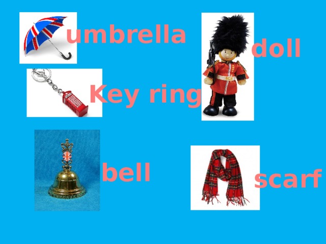 umbrella doll Key ring bell scarf 