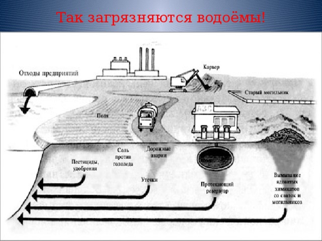 Так загрязняются водоёмы!  