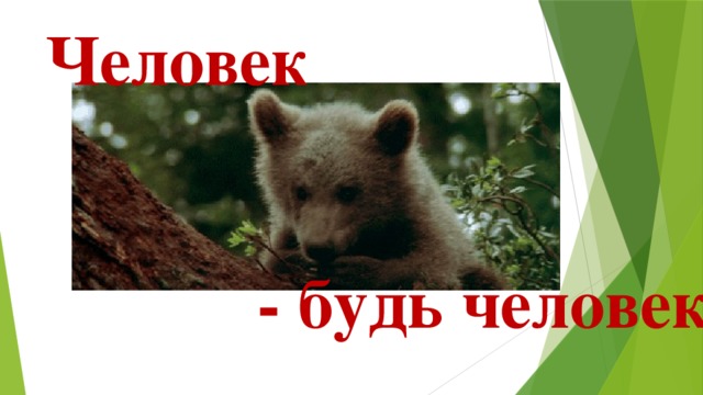 Человек - будь человеком! 