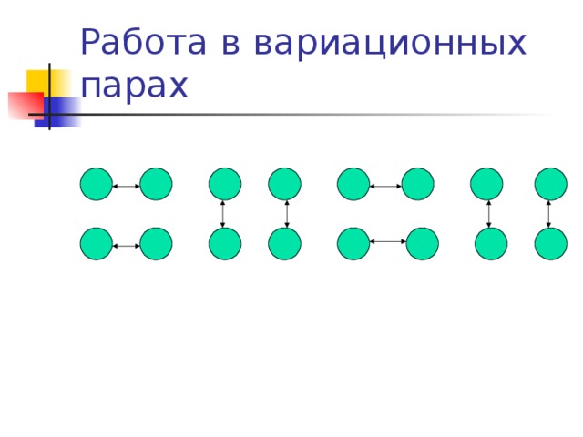 Работа в вариационных парах 