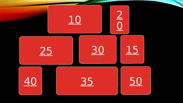 10 20 15 30 25 50 40 35 