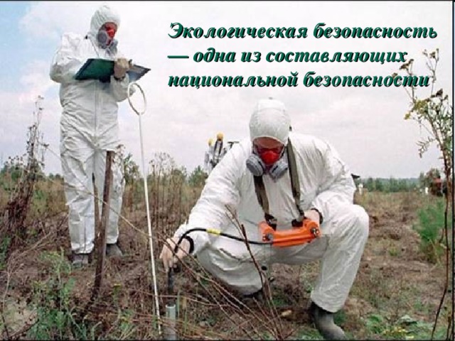 Экологическая безопасность — одна из составляющих национальной безопасности 