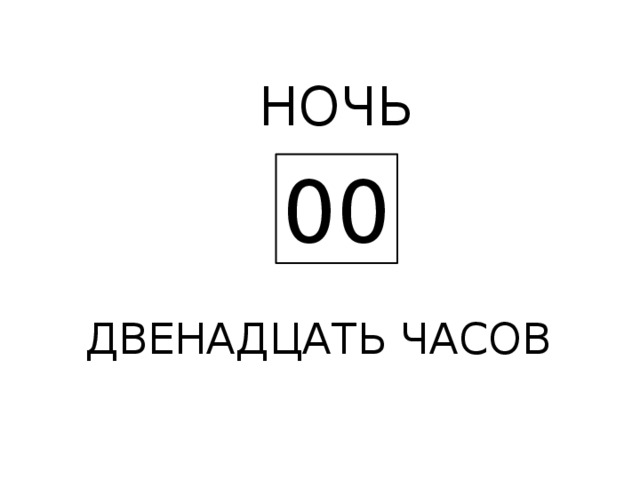 НОЧЬ 00 ДВЕНАДЦАТЬ ЧАСОВ 