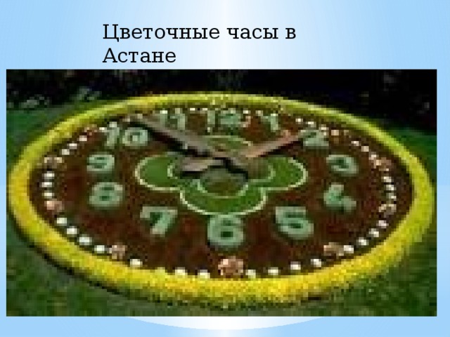 Цветочные часы в Астане 