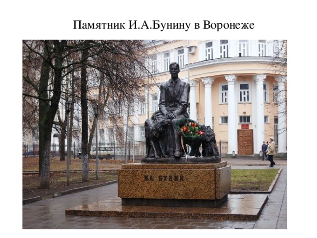  Памятник И.А.Бунину в Воронеже 