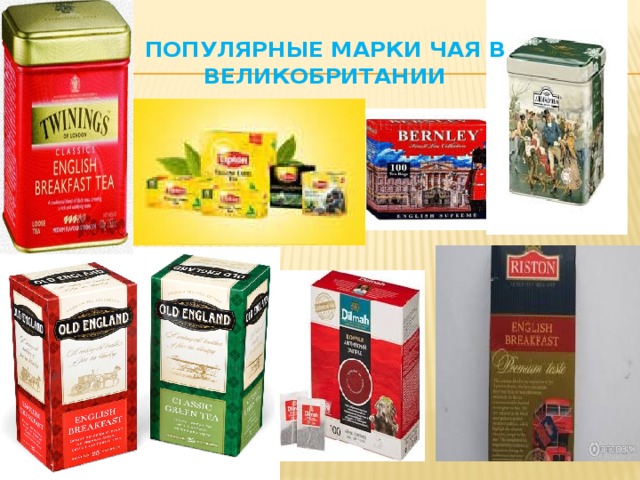 Популярные марки чая в Великобритании 