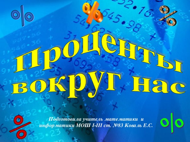 Подготовила учитель математики и информатики МОШ I - III ст. №83 Коваль Е.С. 