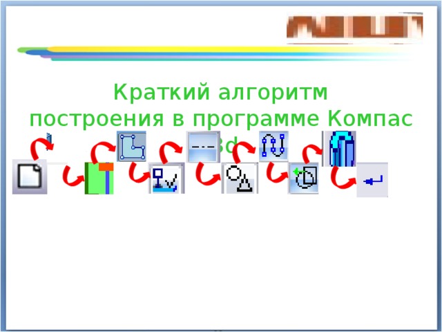 Краткий алгоритм построения в программе Компас 3d 