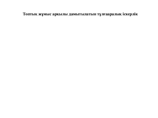 Топтық жұмыс арқылы дамытылатын тұлғааралық іскерлік 