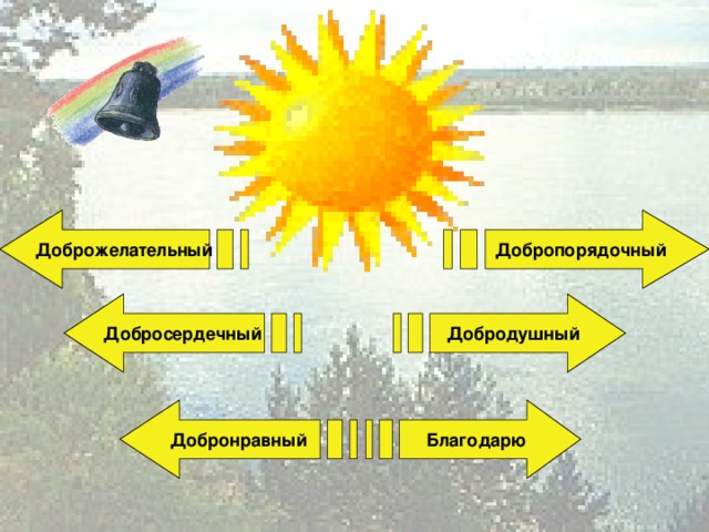 Добропорядочный Доброжелательный Добросердечный Добродушный Добронравный Благодарю 