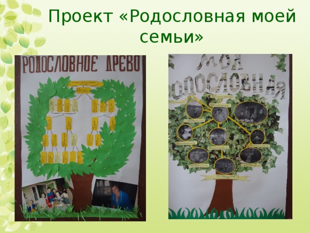 Проект «Родословная моей семьи» 