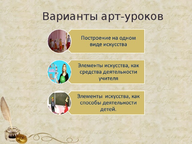 Варианты арт-уроков 