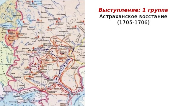 Выступление: 1 группа  Астраханское восстание (1705-1706)