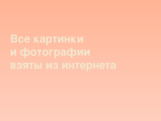 Все картинки и фотографии взяты из интернета 