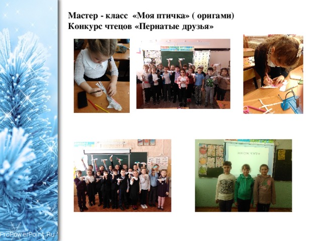 Мастер - класс «Моя птичка» ( оригами)  Конкурс чтецов «Пернатые друзья»   